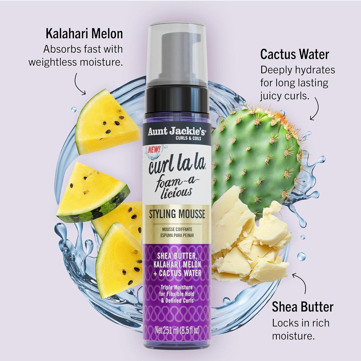 Aunt Jackie's Curl La'La Foam-A-Licious Styling Mousse 8.5oz
