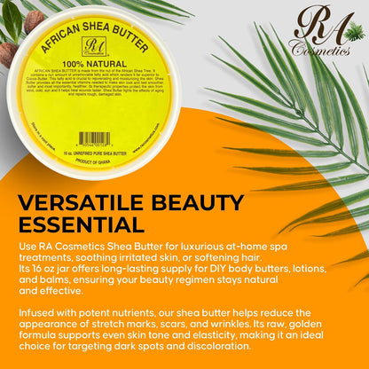 RA 100% Pure Shea Butter Yellow (Solid) 32 oz