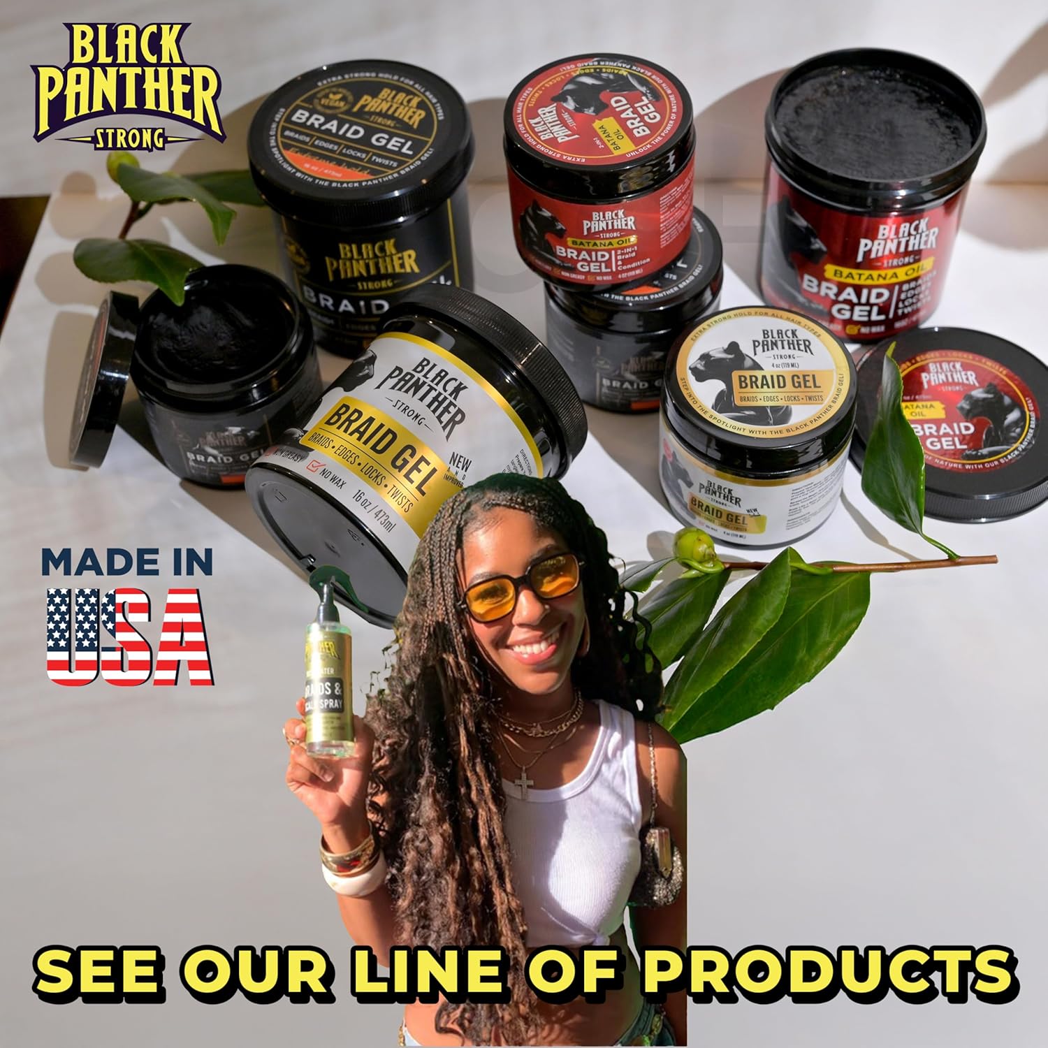 Black Panter  16 oz Braid Gel Max (Black)