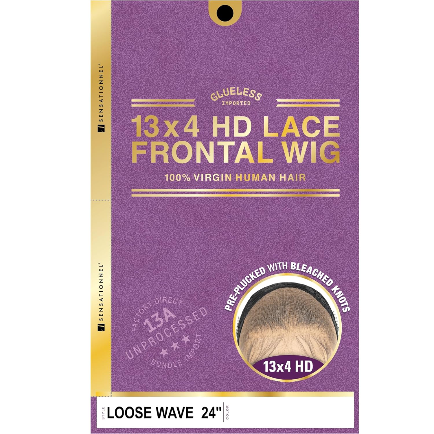 Glueless Imported 13A 13X4 HD Lace Frontal Wig Loose Wave 24