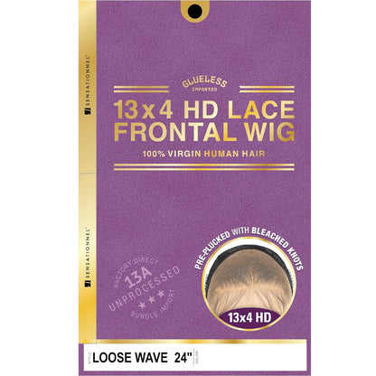 Glueless Imported 13A 13X4 HD Lace Frontal Wig Loose Wave 24"