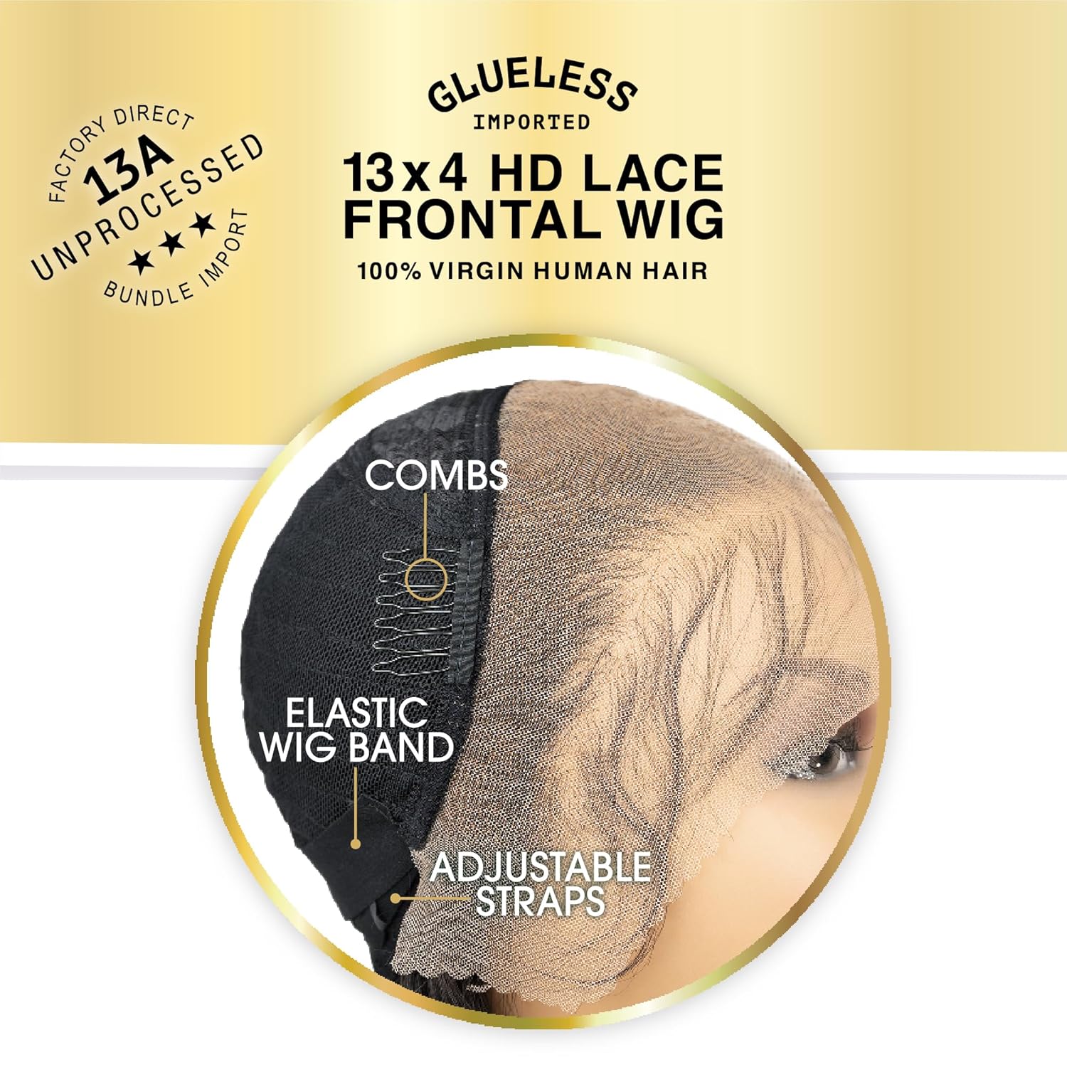 Glueless Imported 13A 13X4 HD Lace Frontal Wig Loose Wave 24
