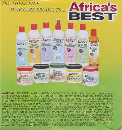Africa's Best No-Lye Relaxer Kit, Dual Conditioning, Herbal Intensive, Superior Straightening