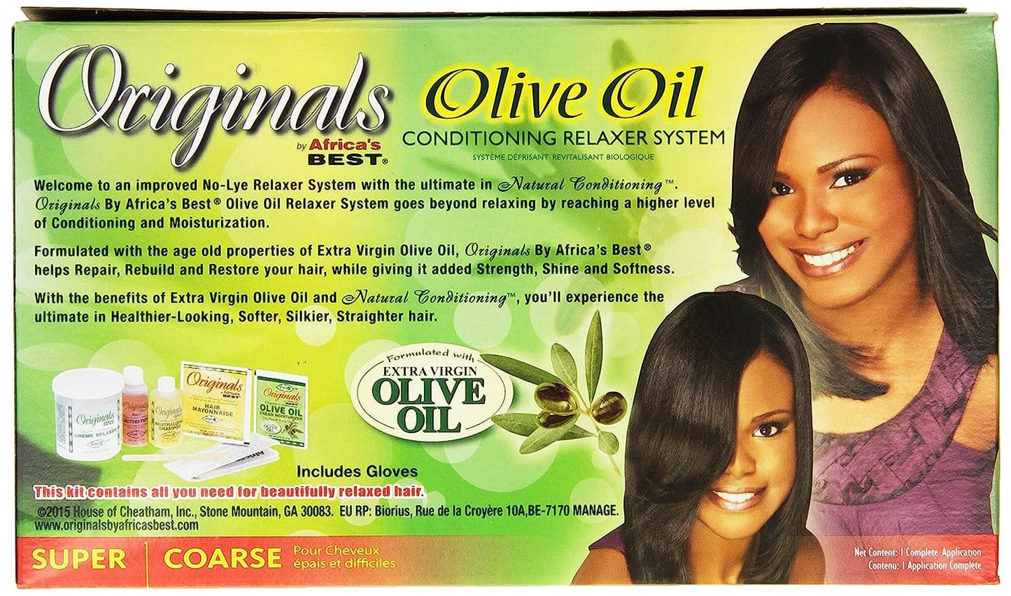 Africa's Best Organics Olive Oil Conditioning No Lye Relaxer System Super