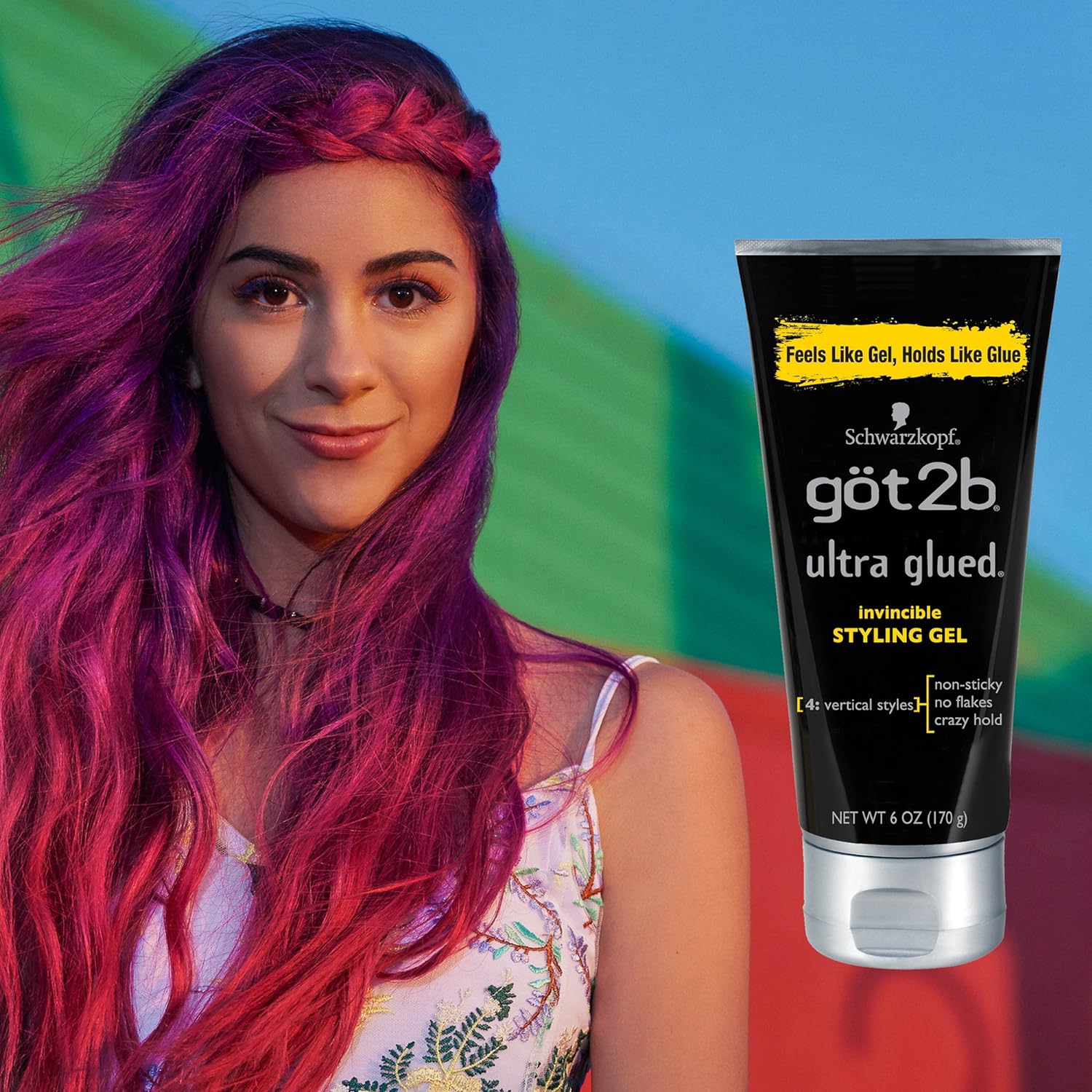 Got2B Ultra Glued Styling Gel 6oz – Black