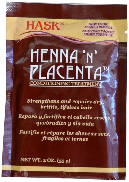 12 Pack Hask Henna N Placenta Conditioning Treatment Pack (REG) 2 oz