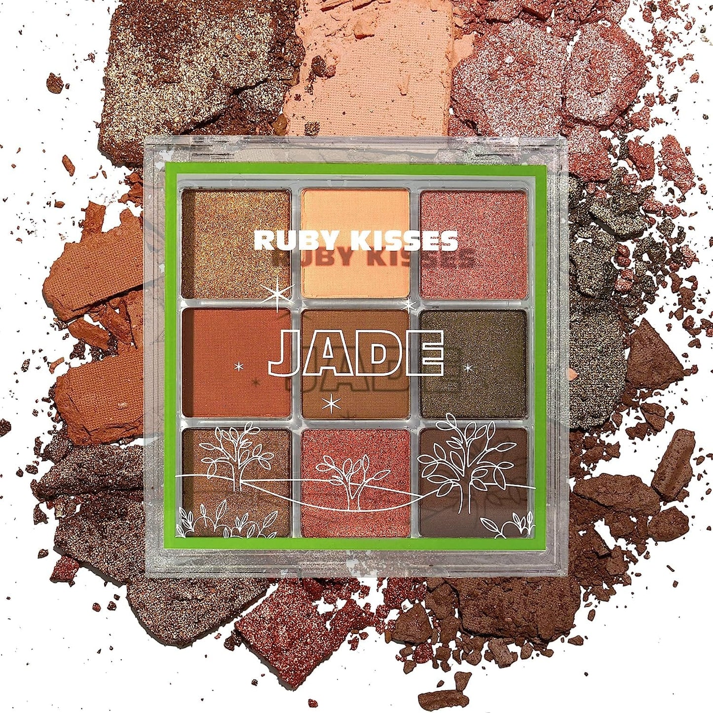 Ruby Kisses Jade Eyeshadow Palette RMPS10