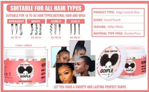 Goiple Edge Control Wax Strawberry 4 oz