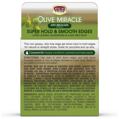 African Pride Olive Miracle Super Hold and Smooth Edges 2.25 oz