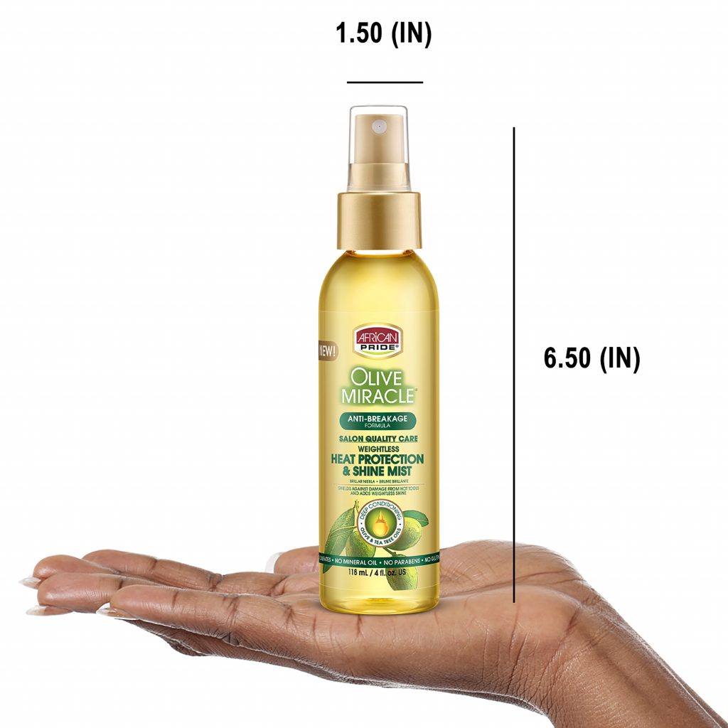 African Pride Olive Miracle Heat Protectant & Shine Mist 4oz