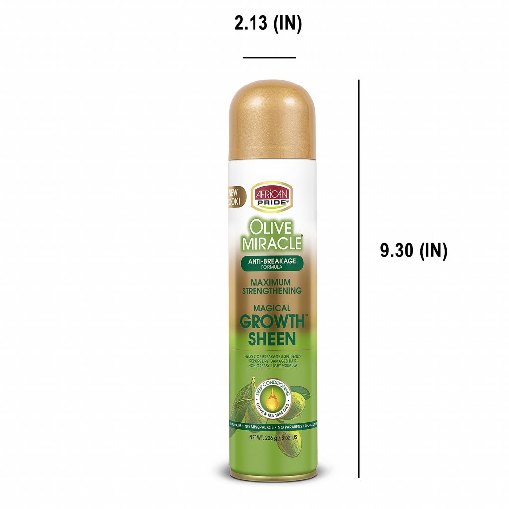 African Pride Olive Miracle Magical Growth Sheen Spray 8 oz