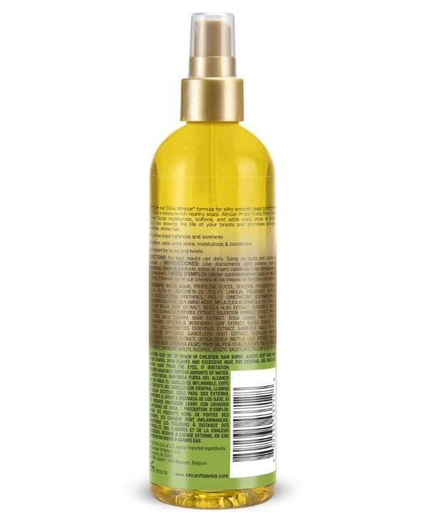 African Pride Olive Miracle Braid Sheen Spray Extra Shine 12 oz