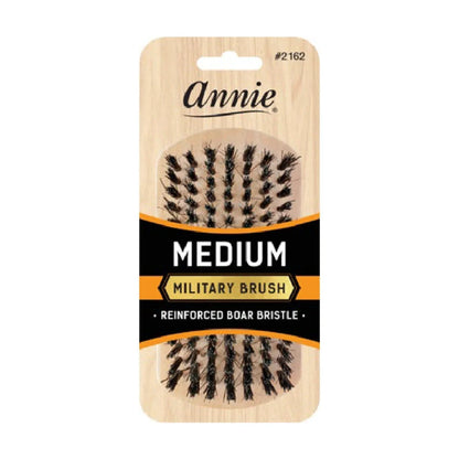Annie #2162 Medium Military Natural Boar Bristle Brush