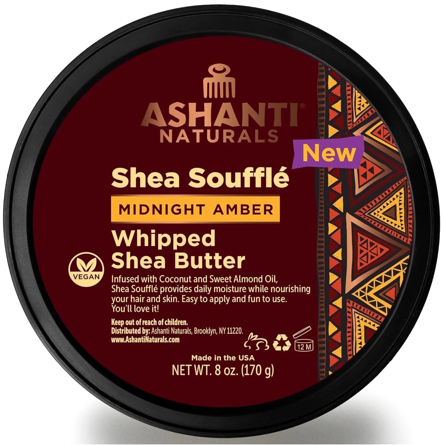 Ashanti Whip Shea Butter Souffle Midnight Amber 8oz