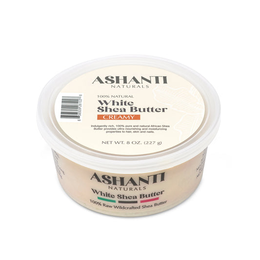 Ashanti Naturals Solid 100% African Shea Butter, White 8 oz