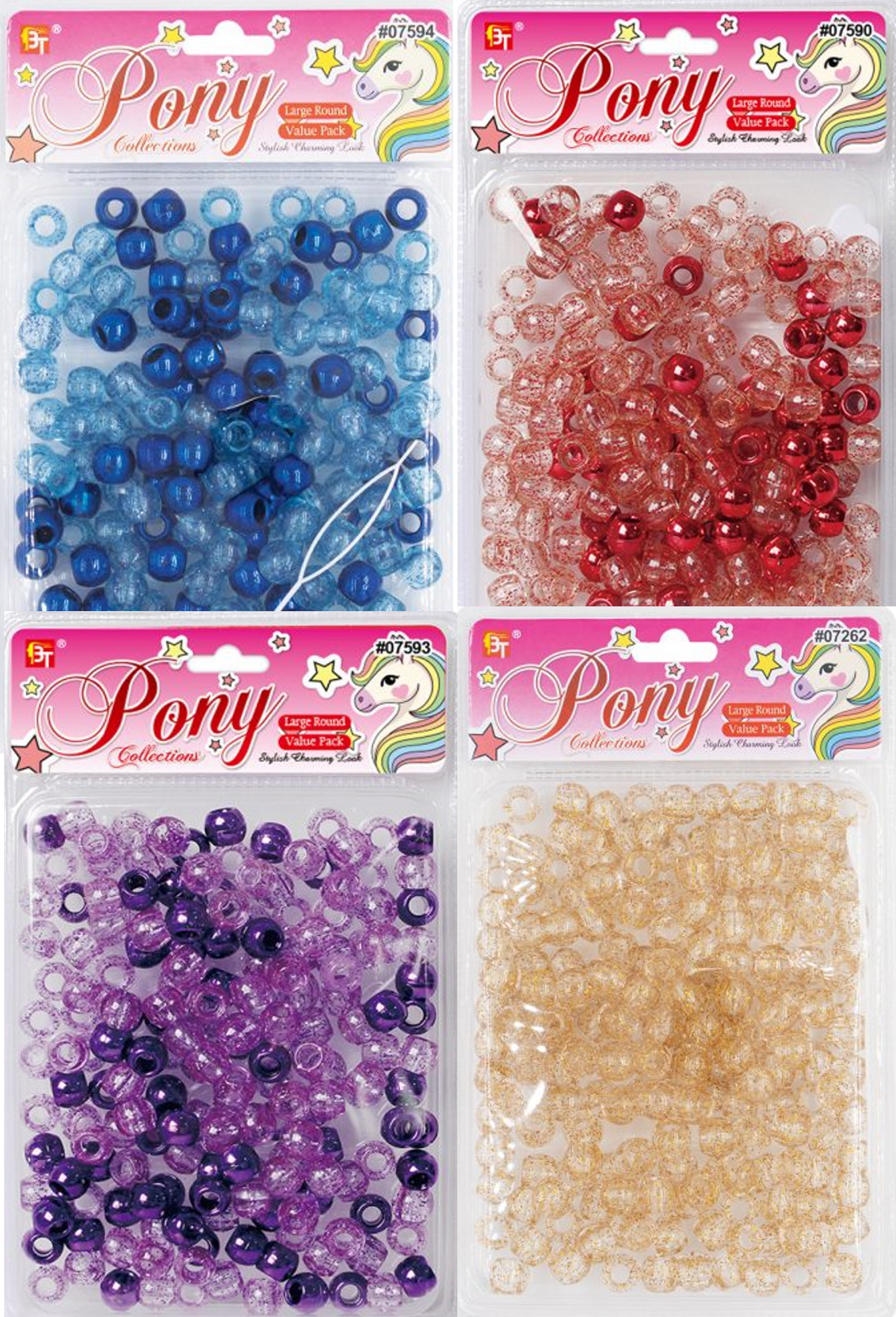 Beauty Town Large Round Galactic Pony Beads