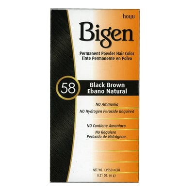 Bigen Permanent Powder Hair Color 58 Black Brown .21 OZ