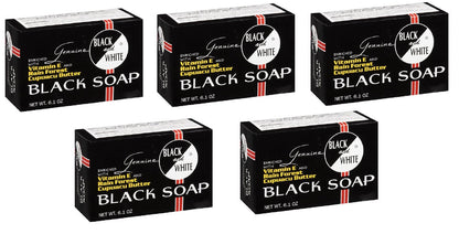 5 Pack Black & White 6.1 oz Soap