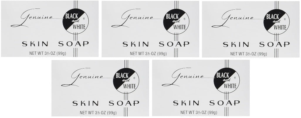 Black & White Skin Soap Bar 3.5 oz (Pack of 5)