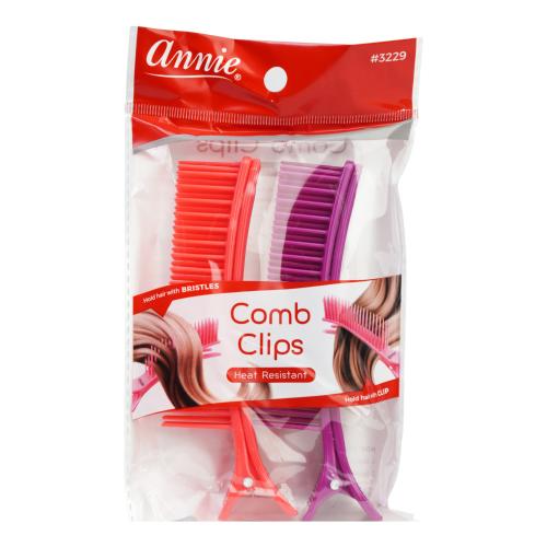 Sectioning Comb Grip Clip 2 CT Pink & Purple