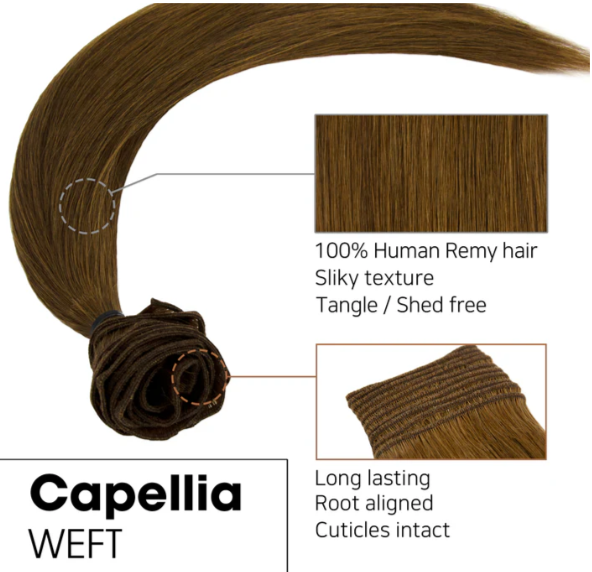 Capellia 22" Luxuriant 100% Human Remy Hair Weft Extensions