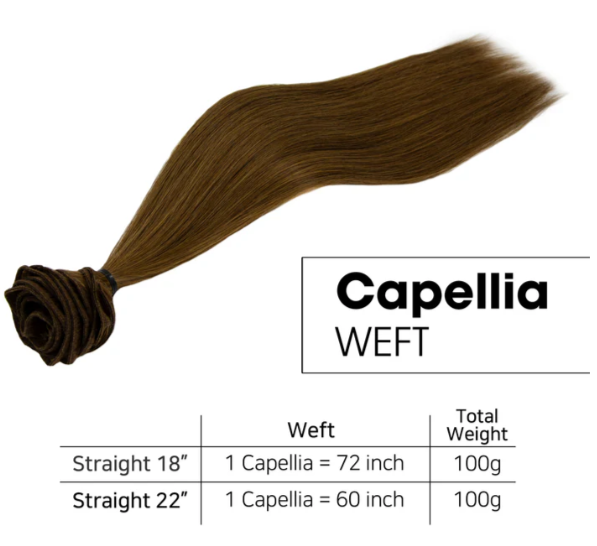 Capellia 22" Luxuriant 100% Human Remy Hair Weft Extensions