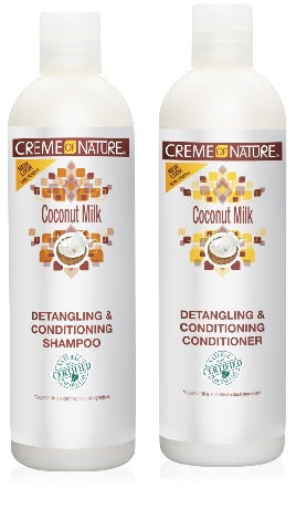Creme of Nature Coconut Milk Shampoo and Conditioner 12 oz Duo