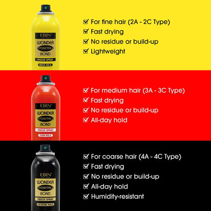 Wonder Ponytail Bond Spray Extreme Hold Coarse Hair