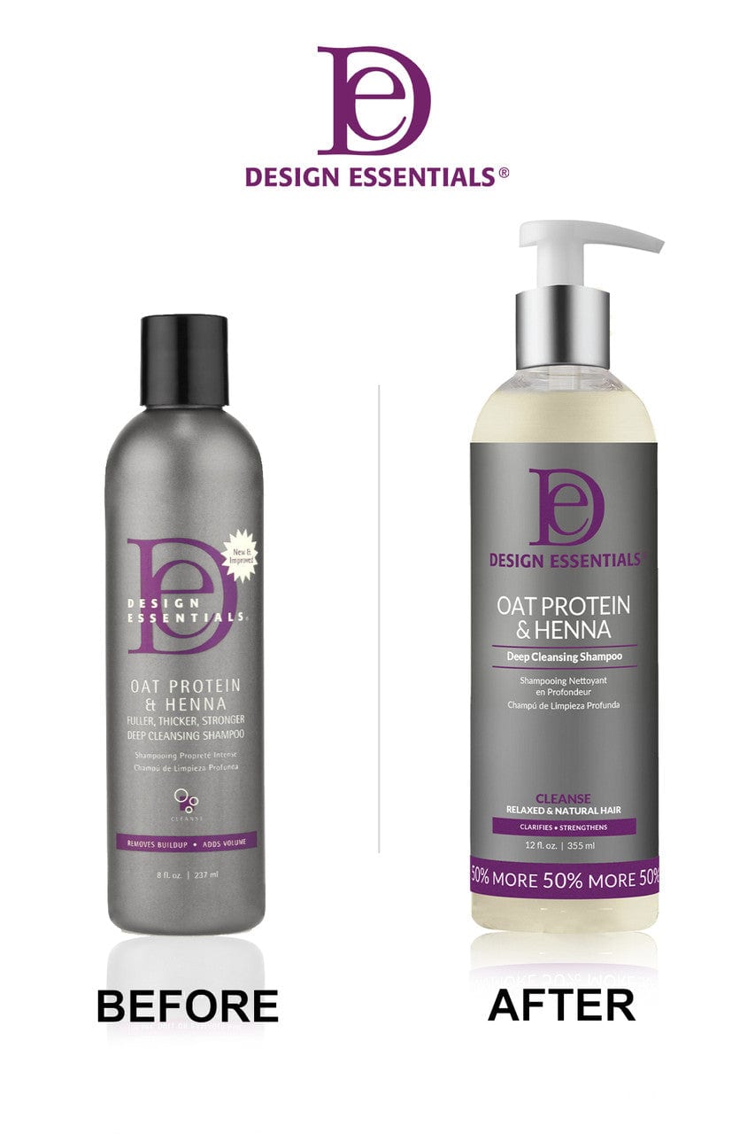 Design Essentials Oat Protein & Henna Cleanse Shampoo 12oz