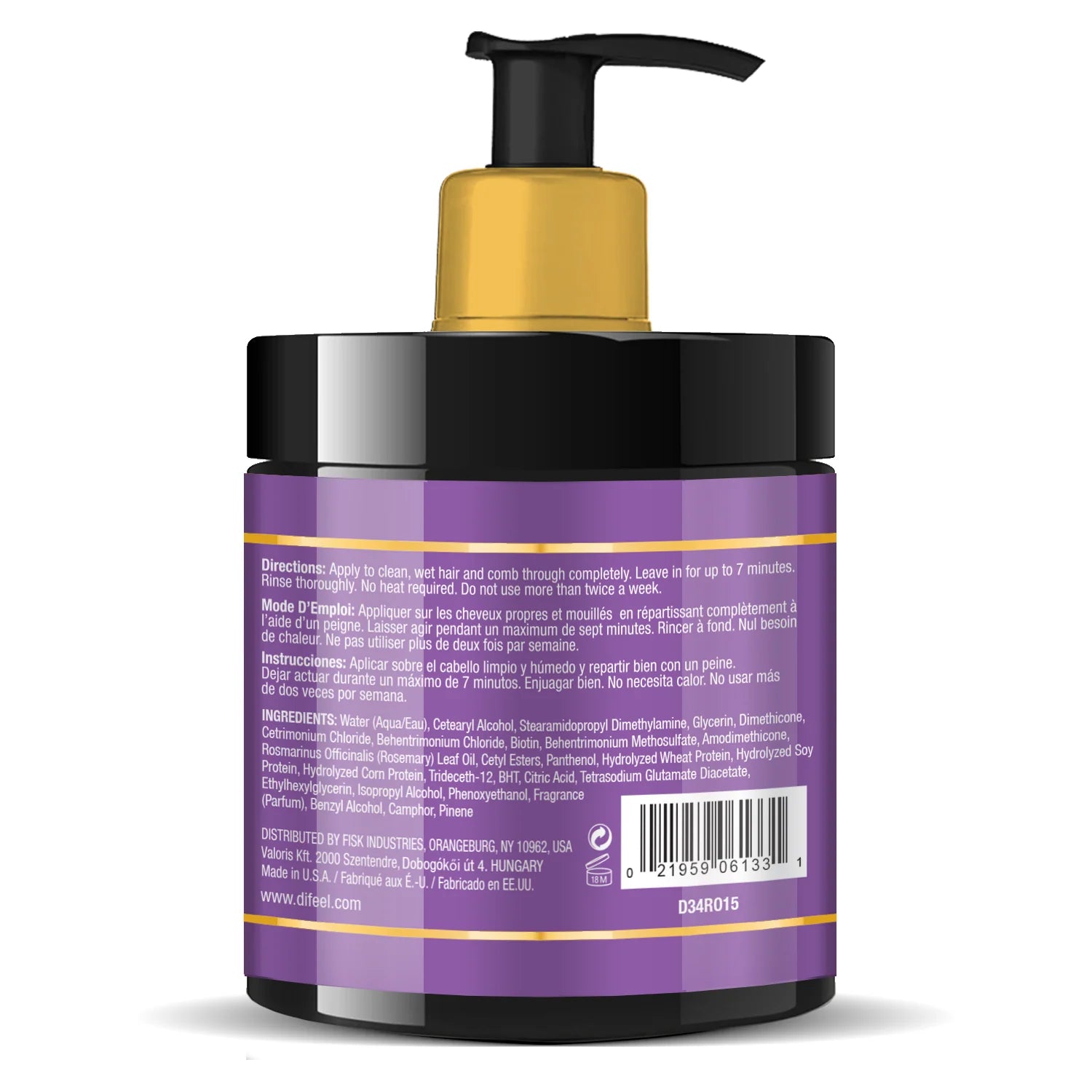Difeel Rosemary Premium Hair Mask 15 oz