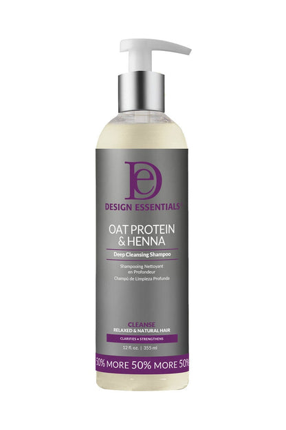 Design Essentials Oat Protein & Henna Cleanse Shampoo 12 oz