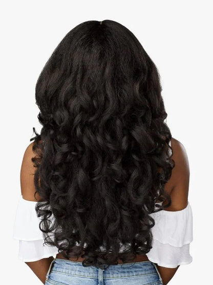 Sensationnel Dashly Lace Unit 21 Glueless HD Lace Front Synthetic Wig - 24 inch Long Loose Deep Wave with Bangs