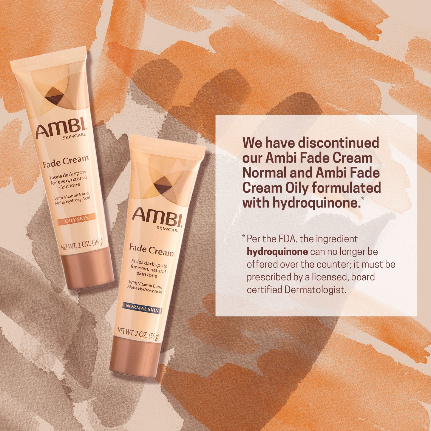 AMBI Even & Clear Fade Cream Hydroquinone-Free 1oz