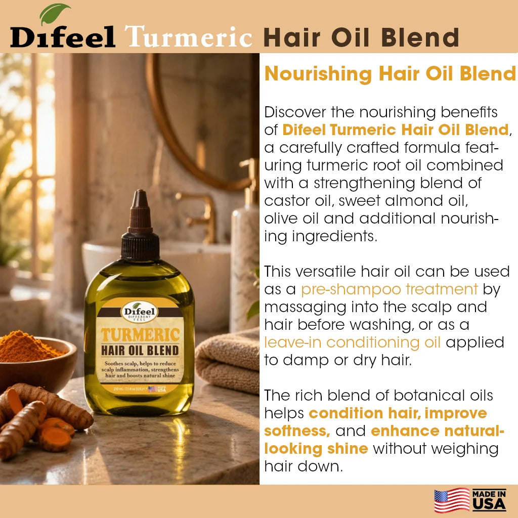 Difeel Turmeric Premium Hair Oil 7.1 oz