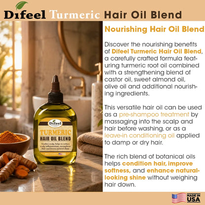 Difeel Turmeric Premium Hair Oil 7.1 oz