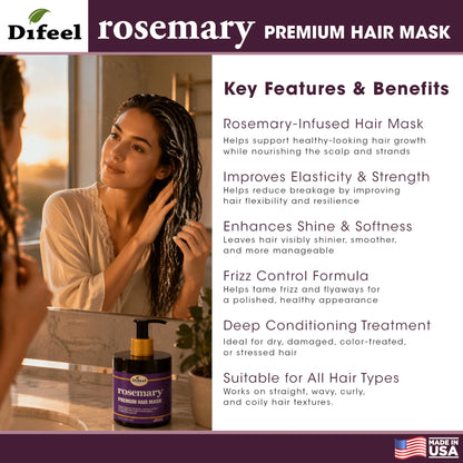 Difeel Rosemary Premium Hair Mask 15 oz