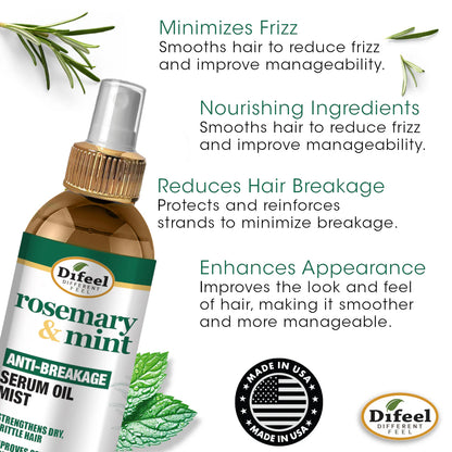 Difeel Rosemary And Mint Anti-Breakage Serum Oil Mist 8 oz