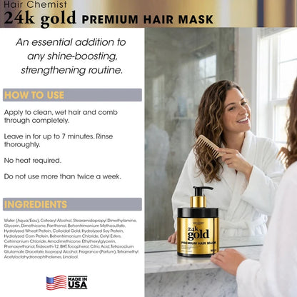 Hair Chemist 24K Gold Gloss Mask 15 oz