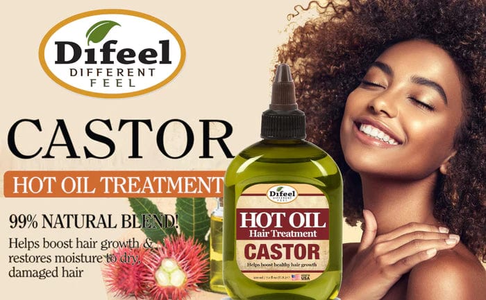 Difeel Hot Oil Treatment Castor 7.1 oz