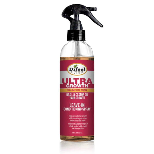 DIFEEL Ultra Growth Basil & Castor Hair Oil Leave in Conditioner Spray 6oz