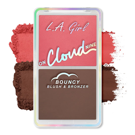 L.A. Girl On Cloud Nine Bouncy Blush & Bronzer Duo, Hydrating Cream-to-Powder Face Sculptor