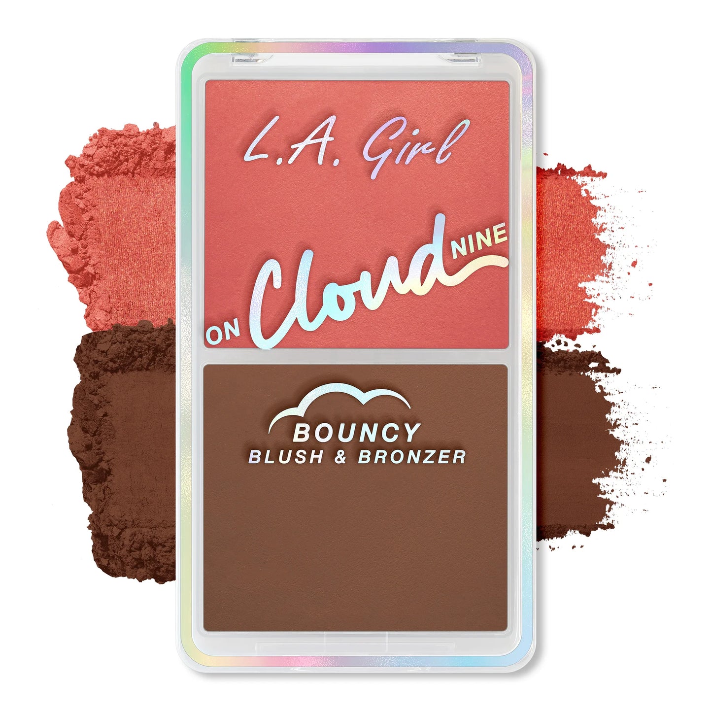 L.A. Girl On Cloud Nine Bouncy Blush & Bronzer Duo, Hydrating Cream-to-Powder Face Sculptor