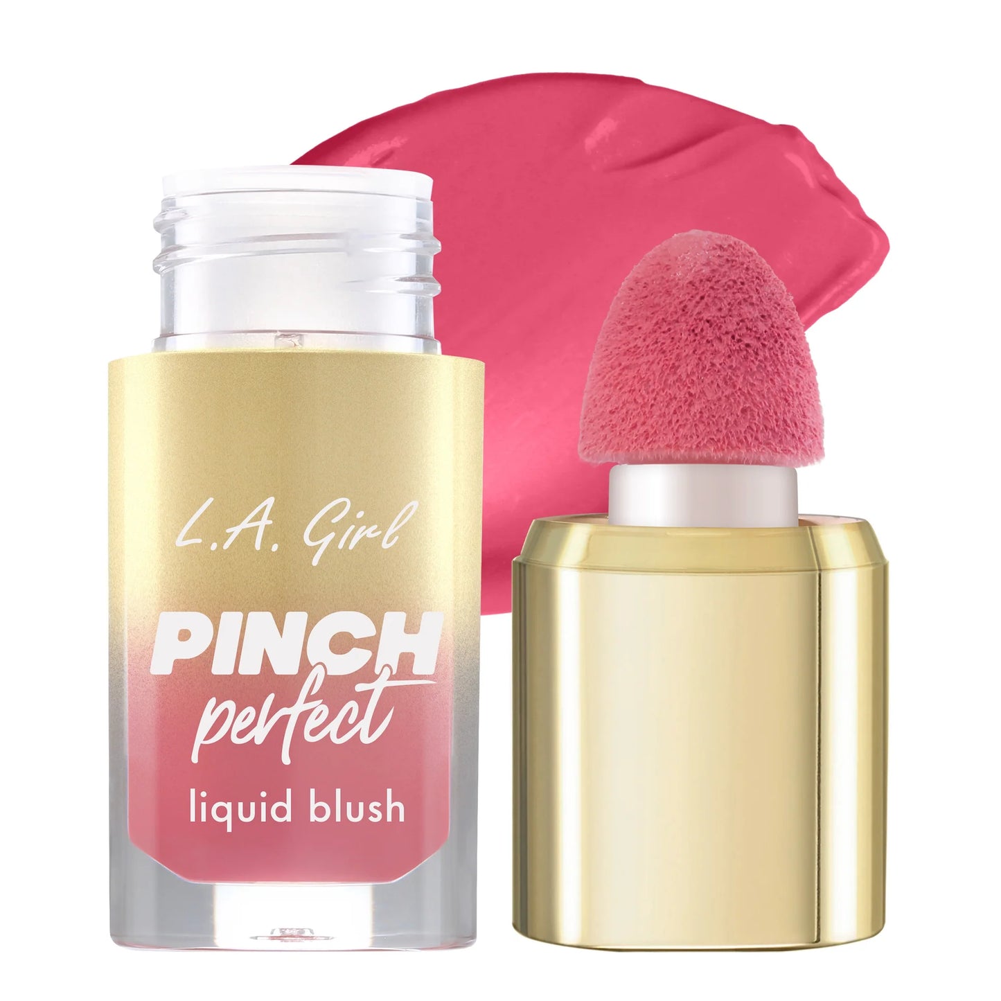 L.A. Girl Pinch Perfect Liquid Blush, Lightweight Buildable Dewy Flush Cushion Cheek Color