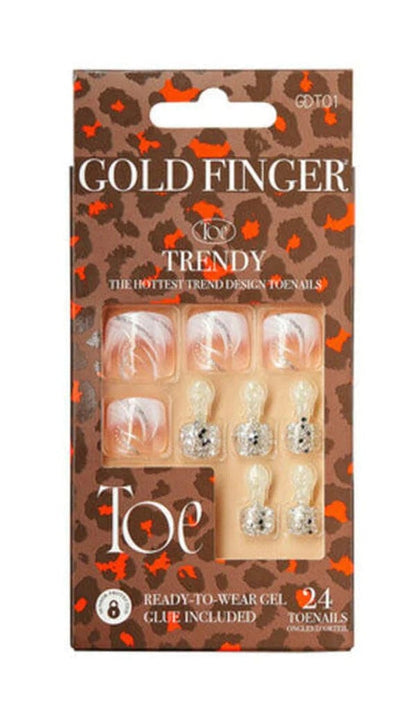 Gold Finger Trendy Toe Nails #GDT01 (Perfect Match)