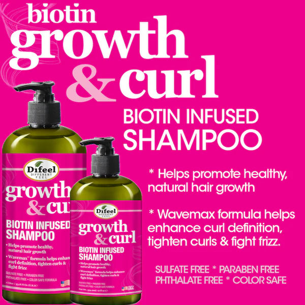 Difeel Growth & Curl With Biotin Shampoo & Conditioner Combo Packet