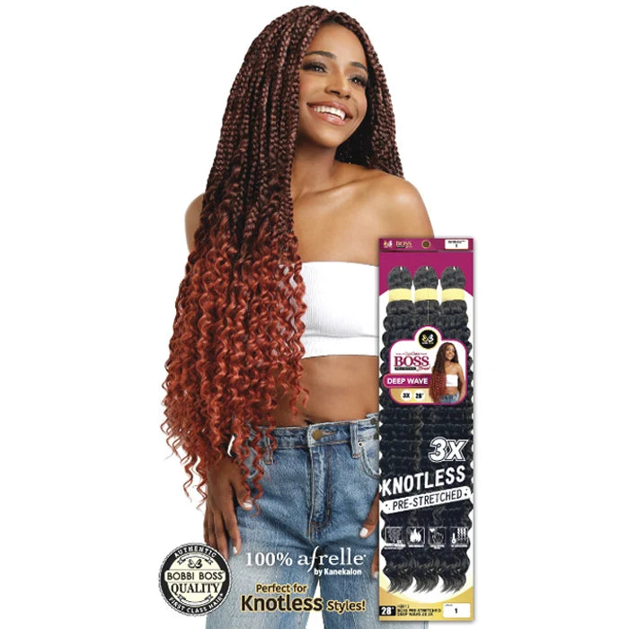Bobbi Boss Pre-Stretched Crochet Braid - HB013 Deep Wave 28" 3X