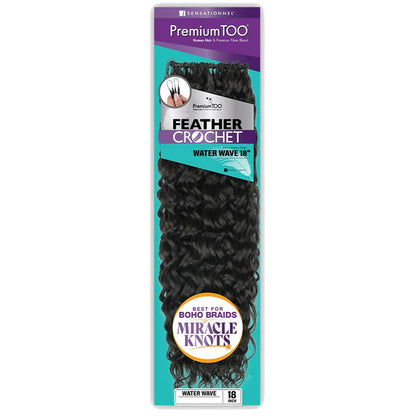 Premium Too Water Wave Feather Crochet 18"