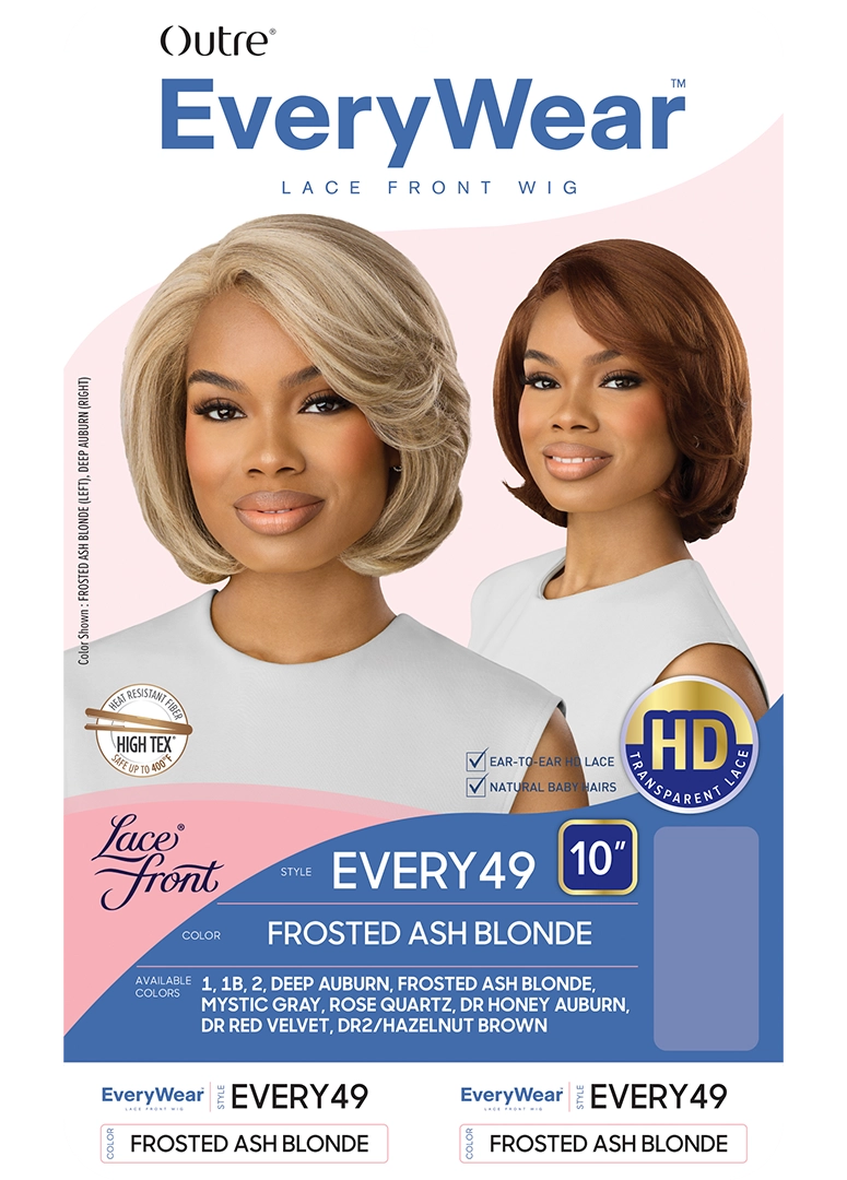 Outre EveryWear Every49 Glueless HD Lace Front Synthetic Wig - 10 inch Short Straight Bob Hair