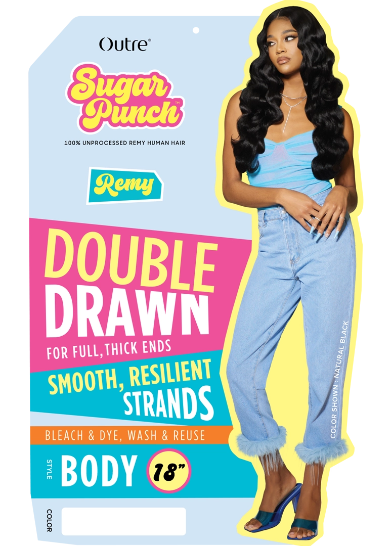 Sugar Punch Body 14" Double Drawn Remy Hair Extensions