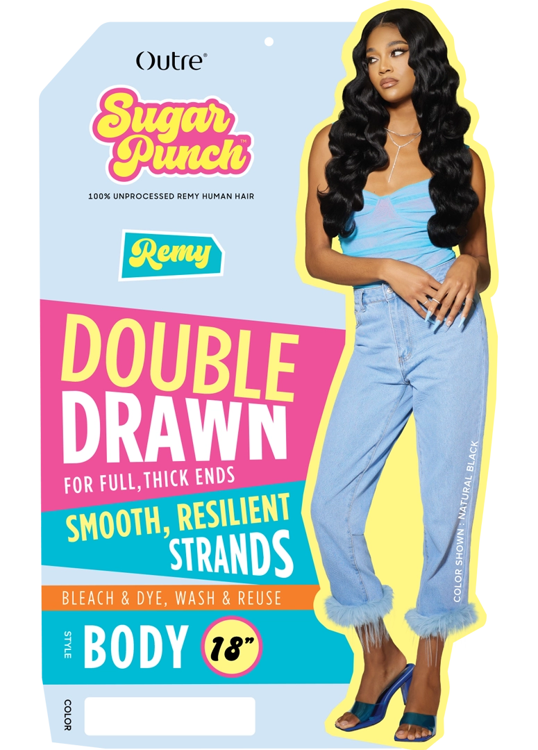 Sugar Punch Body 12" Double Drawn Remy Hair Extensions